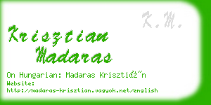 krisztian madaras business card